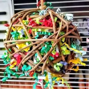 Weidenkugel mit ZigZag-Papier