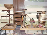 Käfigdach mit Spielplätzen